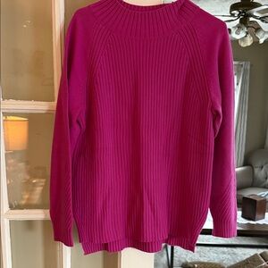 Banana Republic Factory Fuchsia Ribbed Sweater
